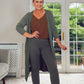 KHAKI CASHMERE MIX LONG CARDIGAN
