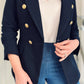 NAVY ATTENIF TAILORED PREMIUM BLAZER