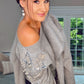 GREY EMBELLISHED JEWEL KNIT
