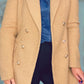 Tan Tweed ATTENTIF Wool Coat