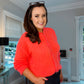 BRIGHT ORANGE MOHAIR CARDIGAN