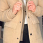 BEIGE HOODED COATIGAN