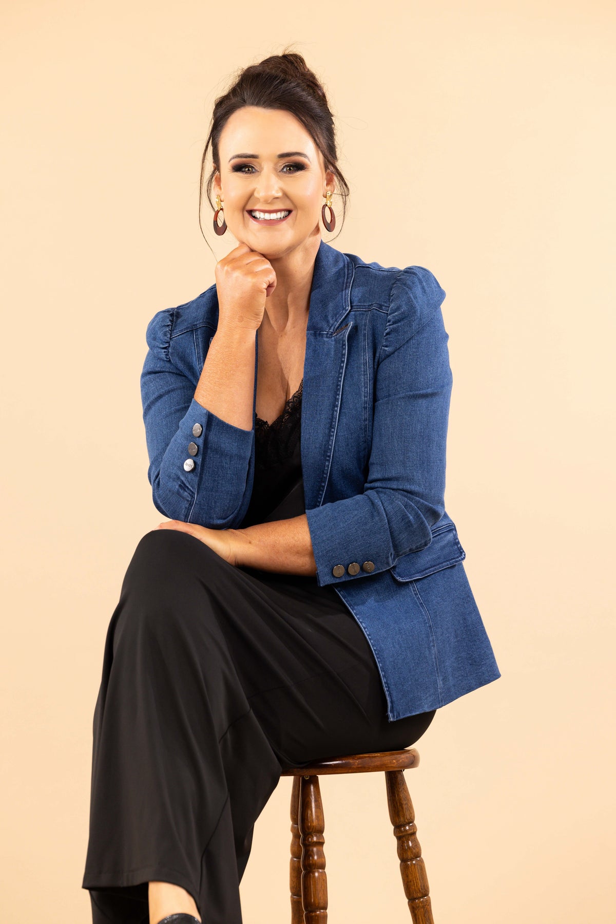SENSS DENIM STRETCH BLAZER