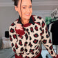 BURGUNDY LEOPARD PRINT JUMPER