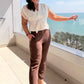 SENSS LIGHT WEIGHT SUMMER TROUSERS (BROWN)