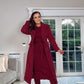 BURGUNDY LONG WINTER COAT