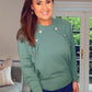 MINT GREEN  BUTTON BATWING KNIT JUMPER