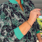 TURQUOISE PAISLEY  PATTERN BOMBER