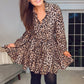 LEOPARD PRINT SHORT SHIRT DRESS