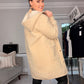 BEIGE HOODED COATIGAN