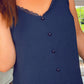 NAVY CURVE BUTTON CAMI