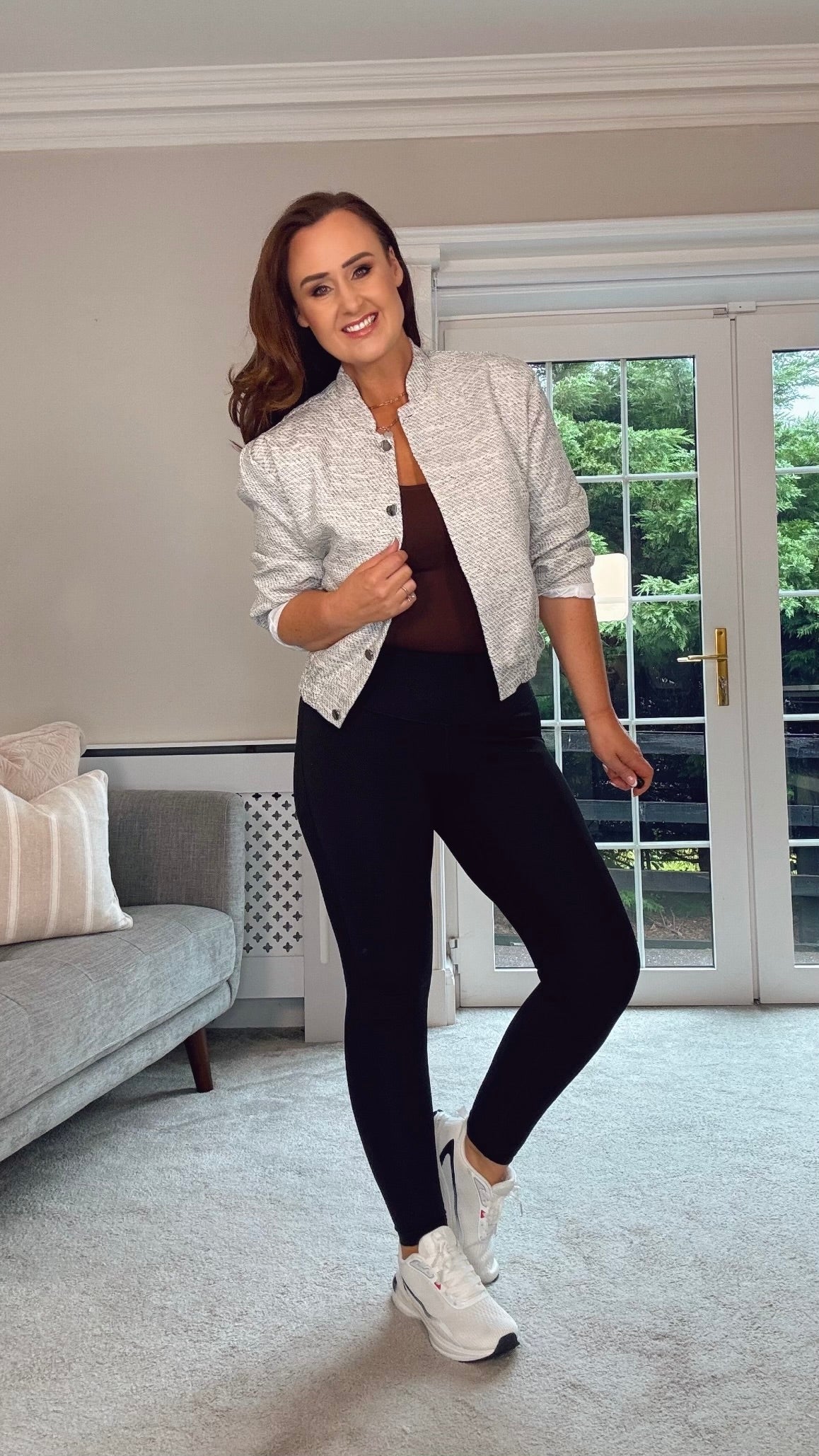 TWEED FABRIC BOMBER
