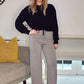 COSY KNIT TROUSERS GREY