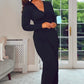 THE FOREVER BLACK DRAPE DRESS