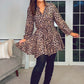 LEOPARD PRINT SHORT SHIRT DRESS
