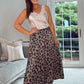 TAN LEOPARD PRINT SKIRT