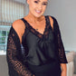 BLACK CROCHET CARDIGAN