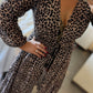 LEOPARD PRINT MAXI BEACH COVER UP