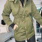 KHAKI HOODED TRENCH JACKET