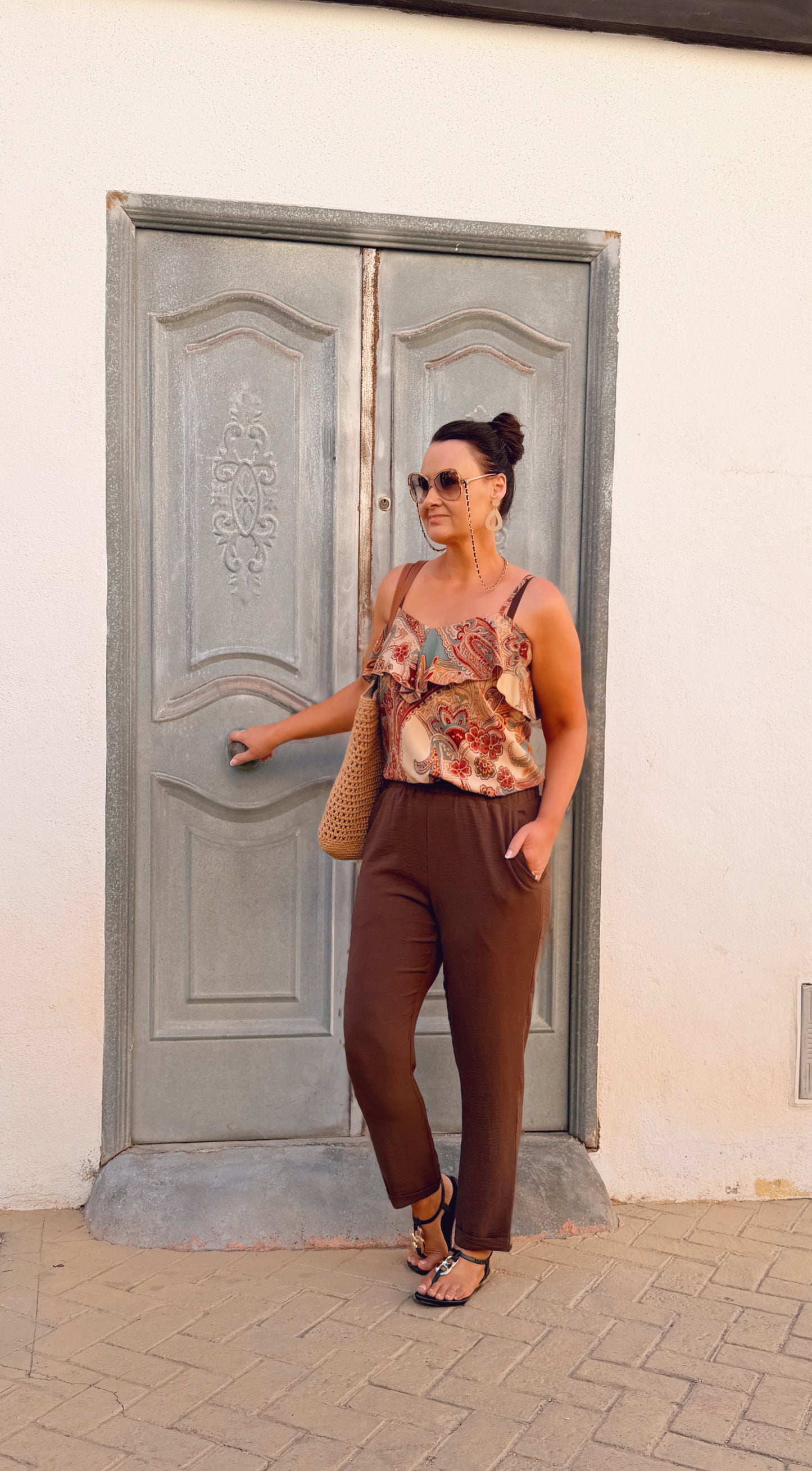 SENSS LIGHT WEIGHT SUMMER TROUSERS (BROWN)