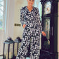 MONOCHROME GEOMETRIC PRINT JUMPSUIT