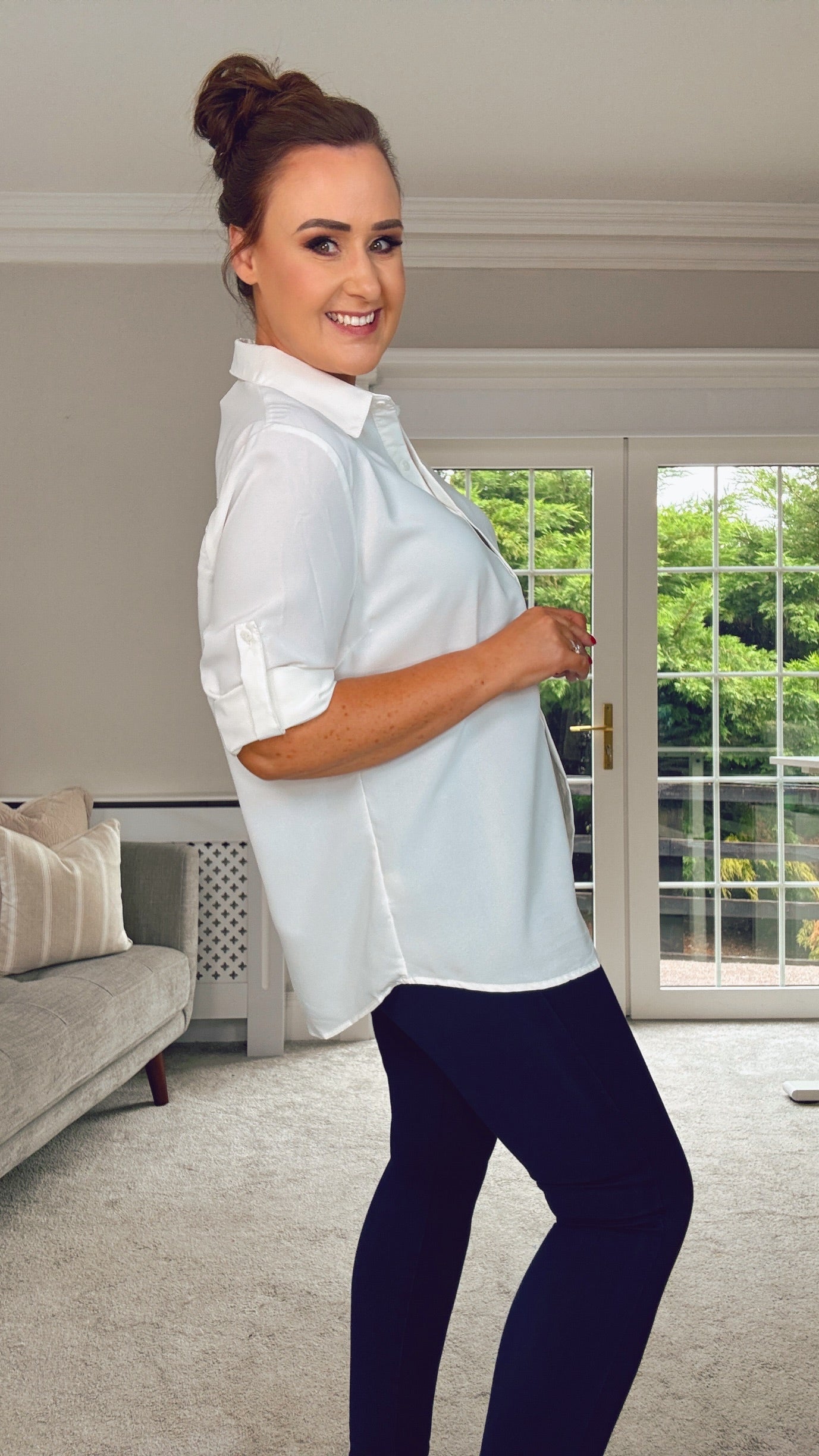 OVERSIZED SIMPLE WHITE CHRISTY SHIRT