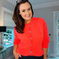 BRIGHT ORANGE MOHAIR CARDIGAN
