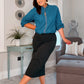 SENSS BLACK MIDI SKIRT "MIDI"