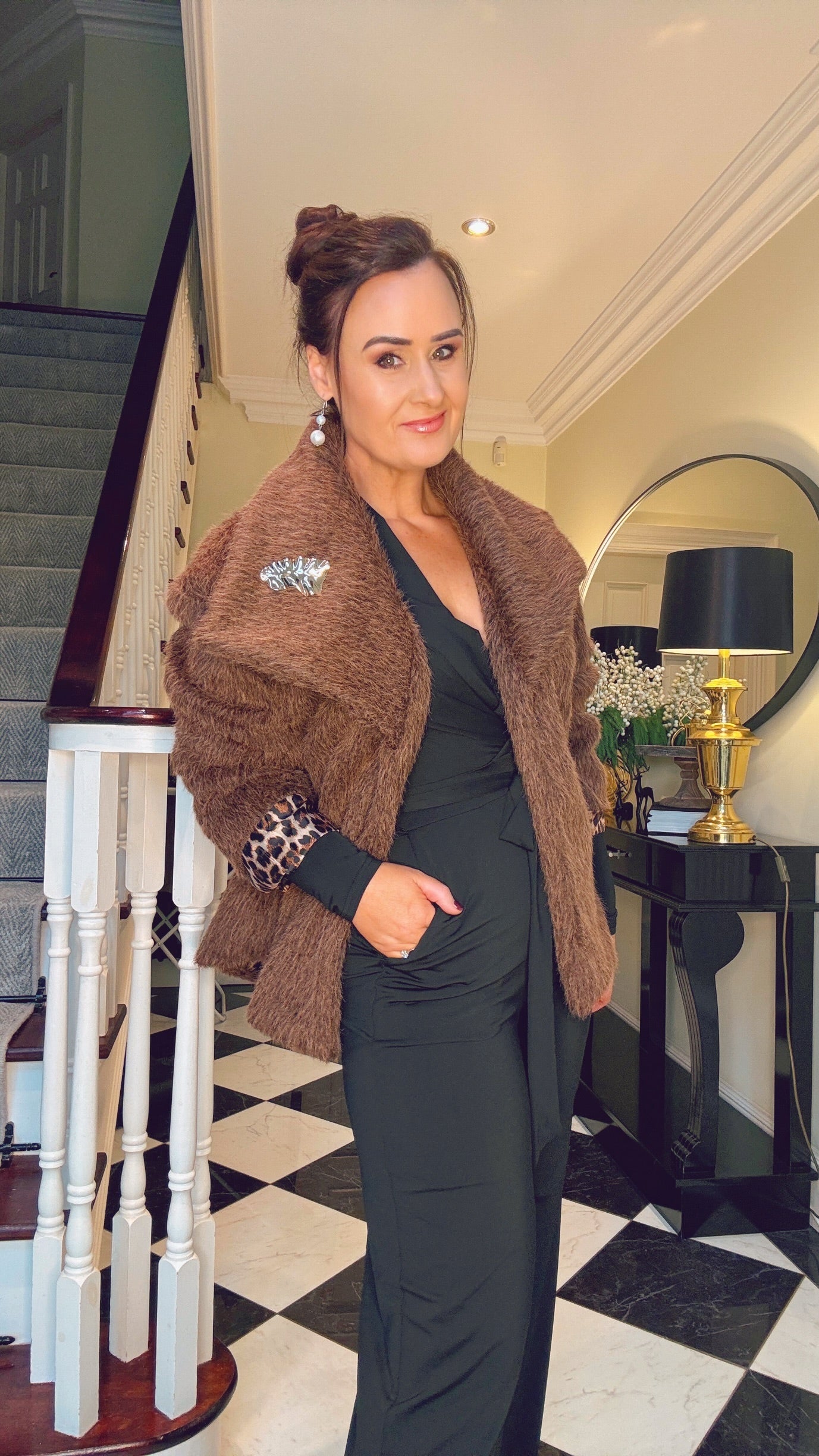 BROWN FUR COAT