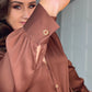 CHOCOLATE  LOOSE FIT BUTTON BLOUSE
