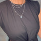 SILVER 3 TIER DISC NECKLACE