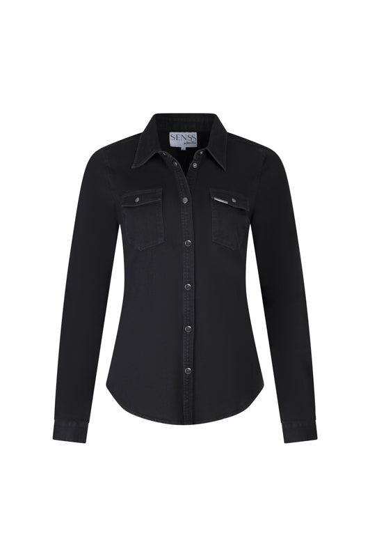 SENSS - THE TRADITIONAL BLACK DENIM SHIRT