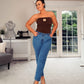 BROWN BARDOT BODYSUIT