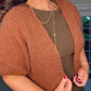 BROWN RELAXED FIT CARDIGAN