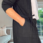 BLACK TIE WAIST QUALITY CARDIGAN