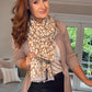 TAN ANIMAL PRINT SCARF