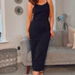 BLACK SUMMER MAXI with spaghetti straps