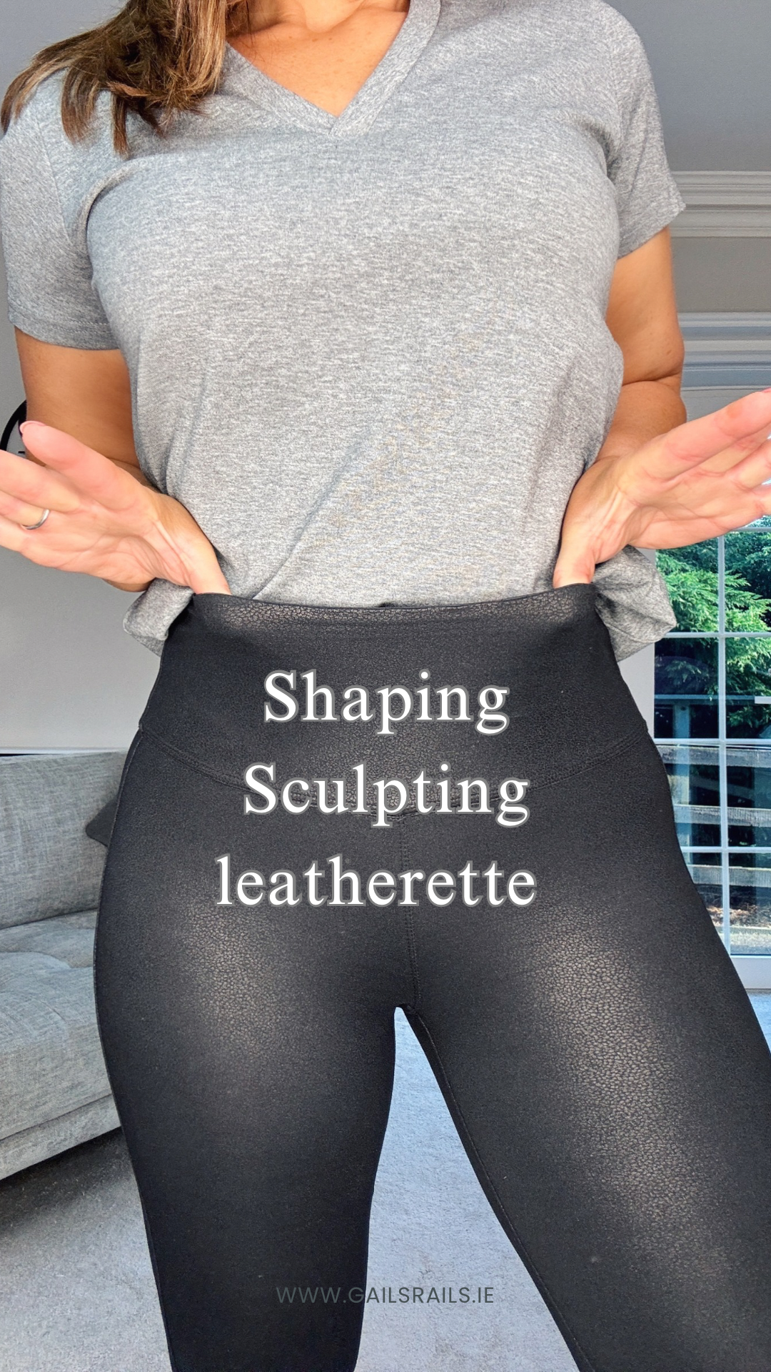 SENSS LEATHERETTE SCULPTING LEGGINGS
