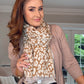 TAN ANIMAL PRINT SCARF