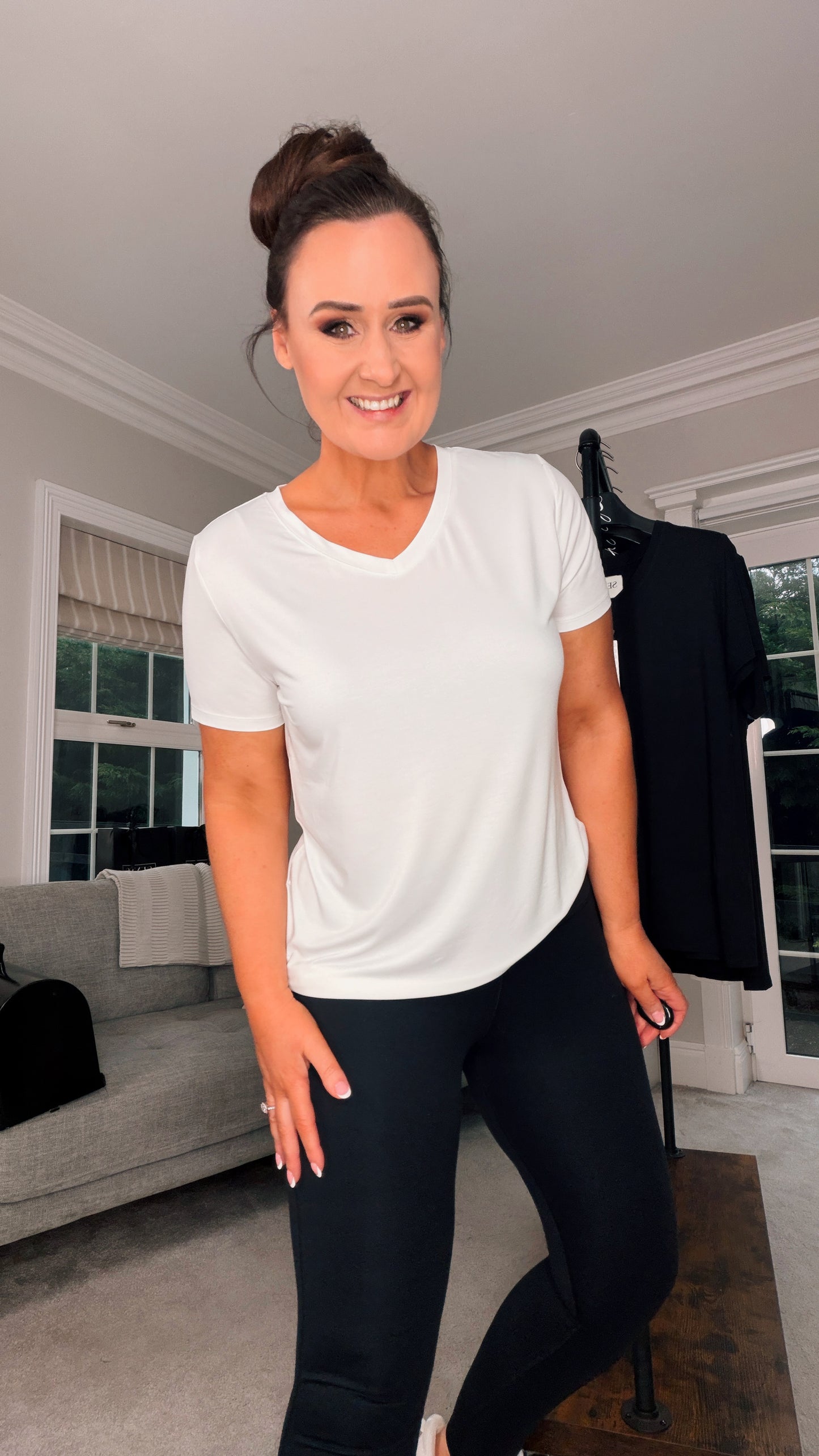 SENSS WHITE QUALITY BAMBOO T-SHIRT