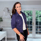 SENSS NAVY ZIP TIE WAIST JACKET