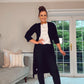BLACK KNIT KILKY BUTTON DRESS