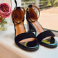 BLACK BLOCK HEEL SANDAL