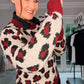 BURGUNDY LEOPARD PRINT JUMPER
