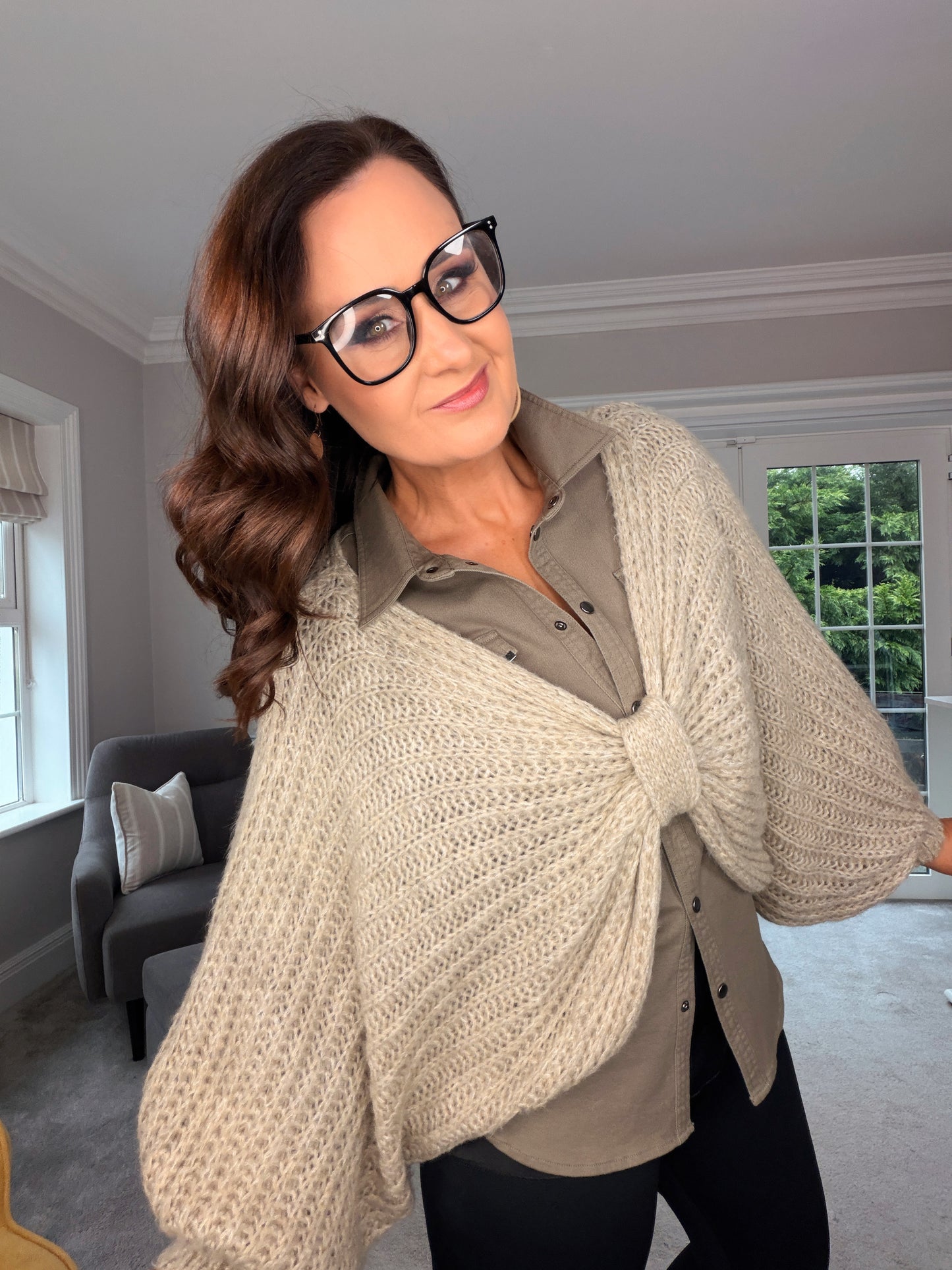 TAUPE BALERO KNIT