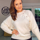 WINTER WHITE BUTTON BATWING KNIT JUMPER