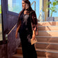 SENSS BLACK RIBBED MAXI DRESS