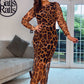 MESH LEOPARD PRINT DRESS