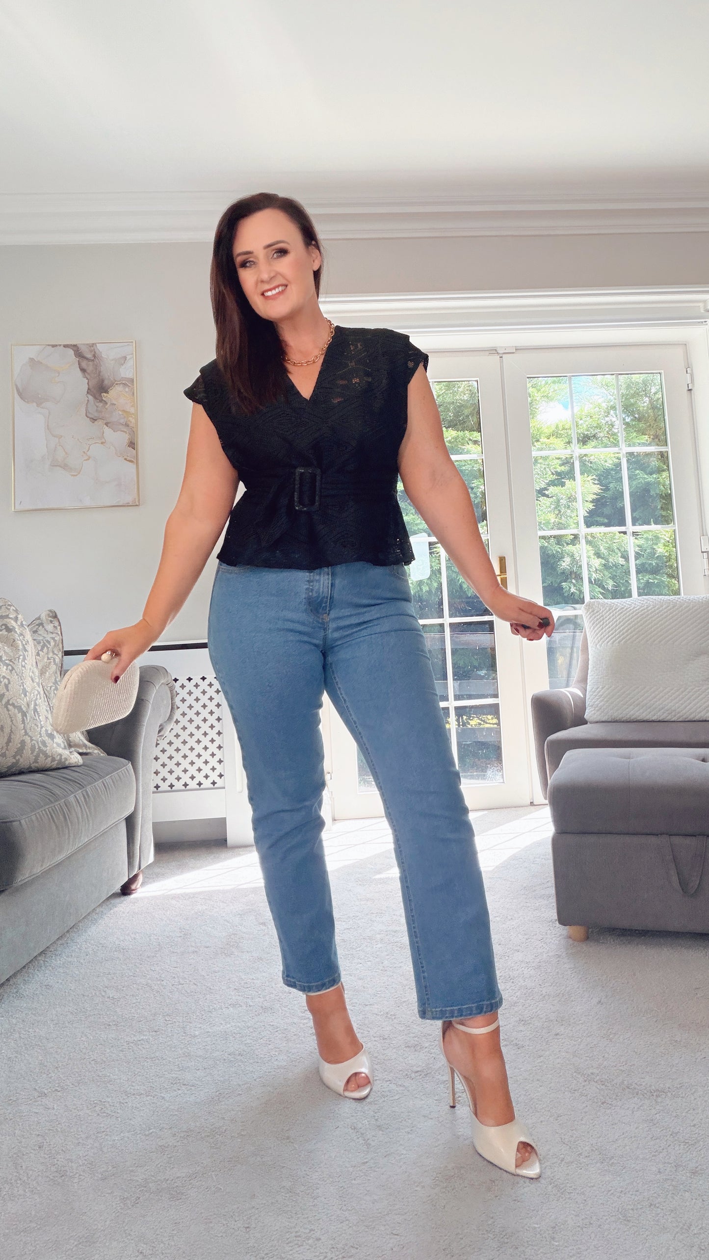 THE SENSS MOM JEANS - BLACK