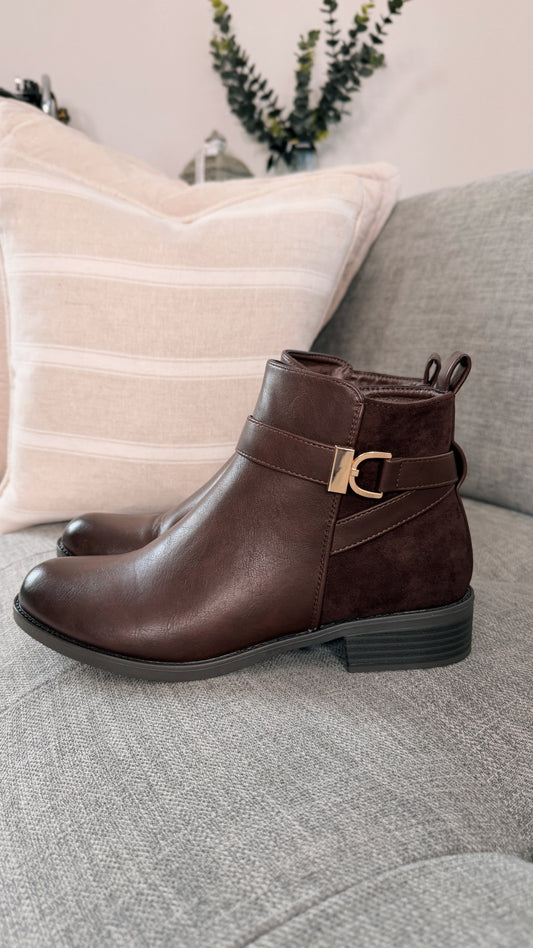 BROWN ANKLE BOOTS